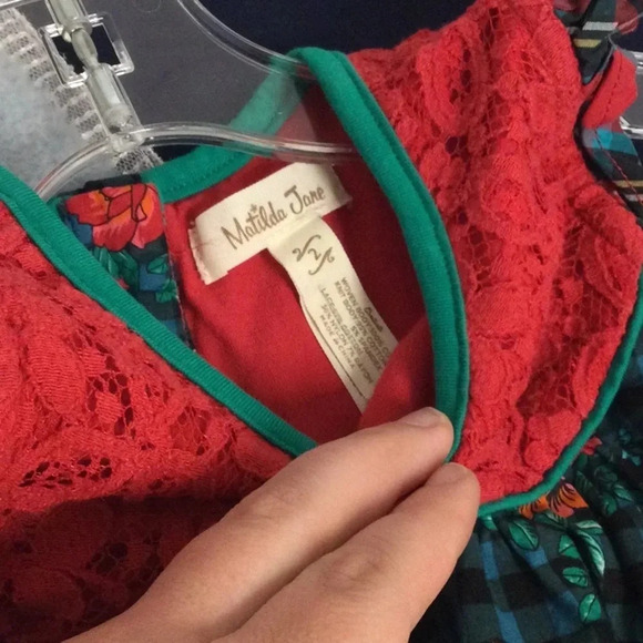 Matilda Jane Floral Plaid Dress size 2 - Picture 8 of 8